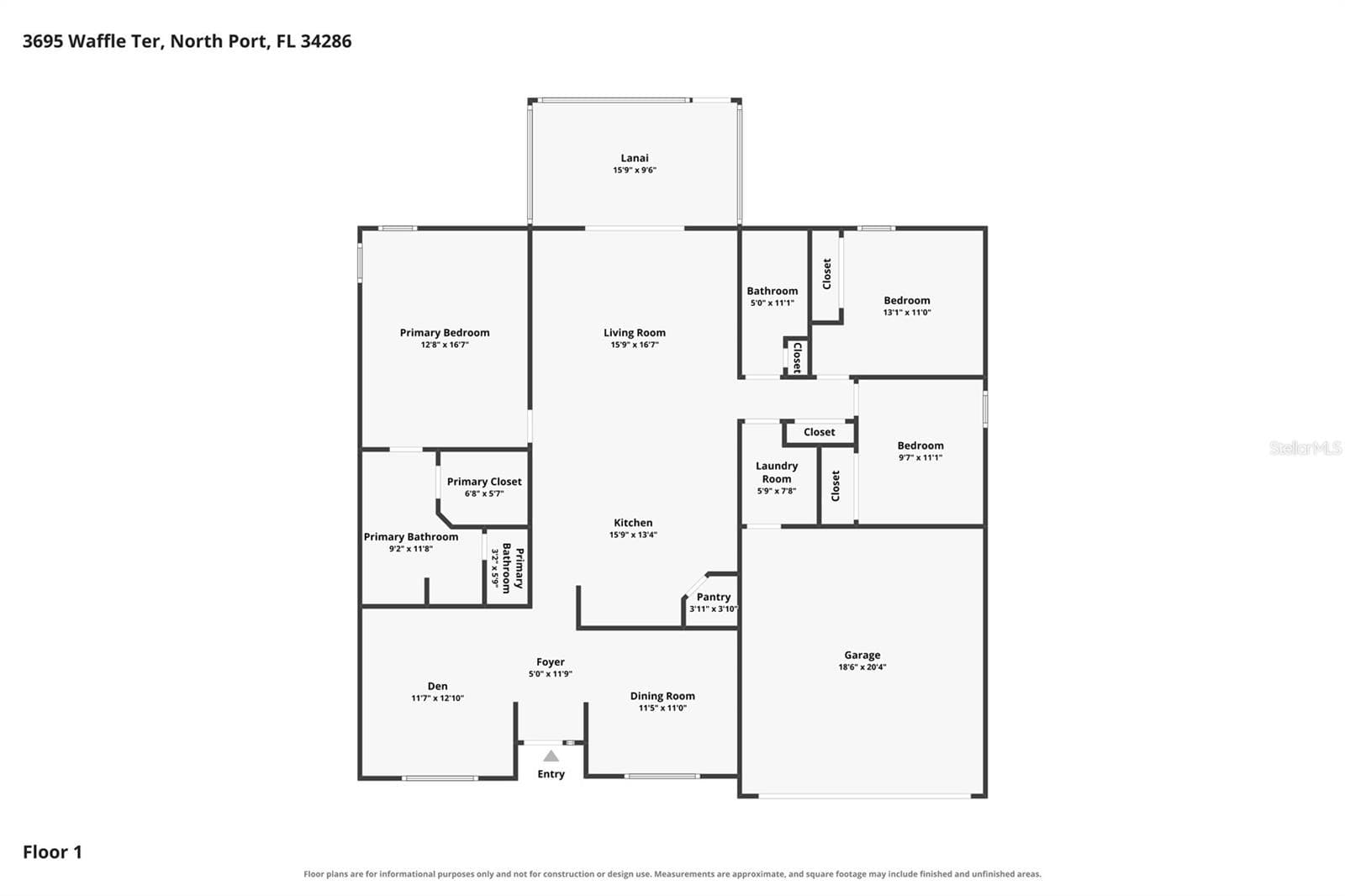 Floor Plan - 3695 WAFFLE TER, NORTH PORT