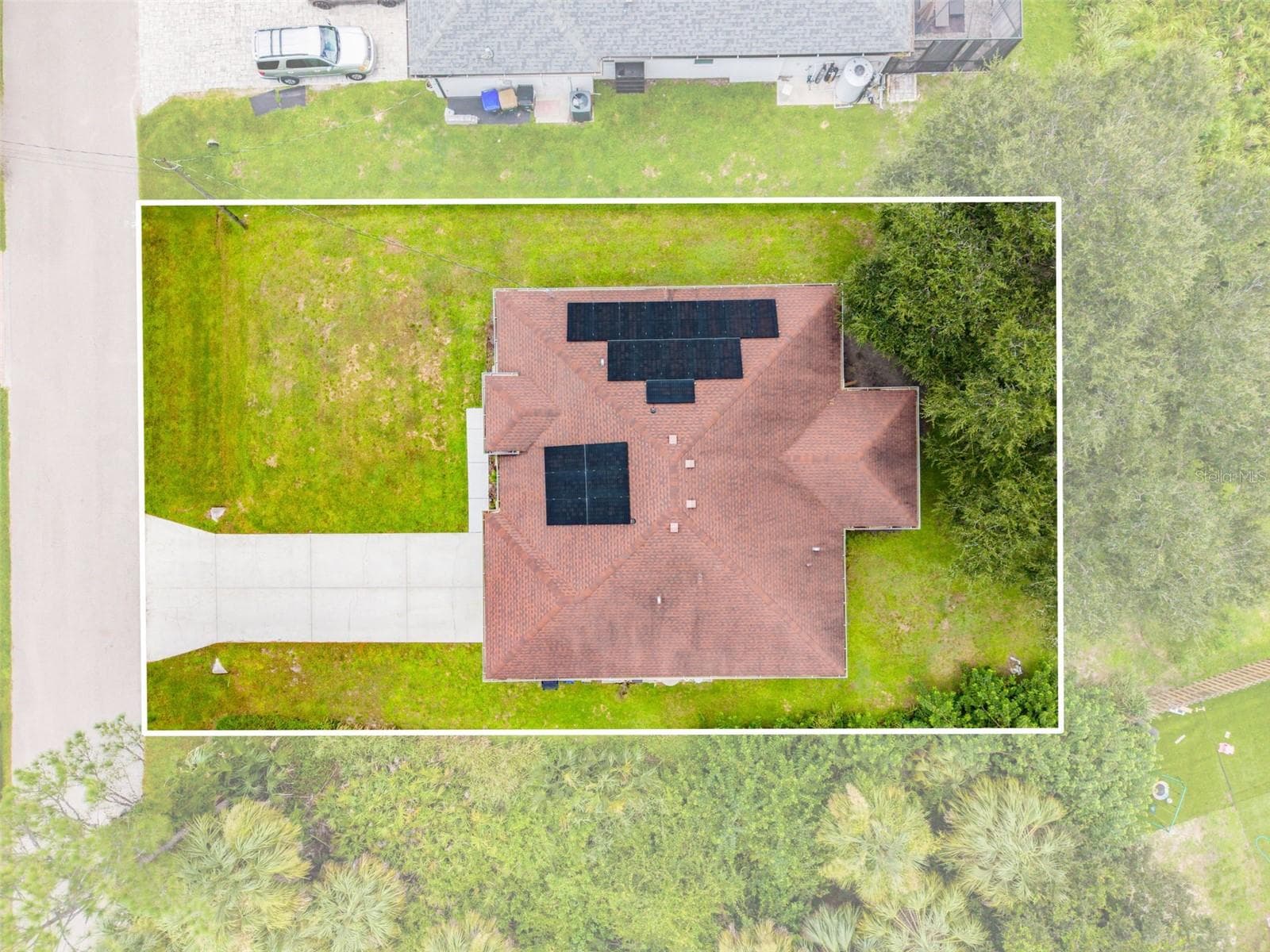 Aerial Of Grounds With Extra Long Driveway - 3695 WAFFLE TER, NORTH PORT