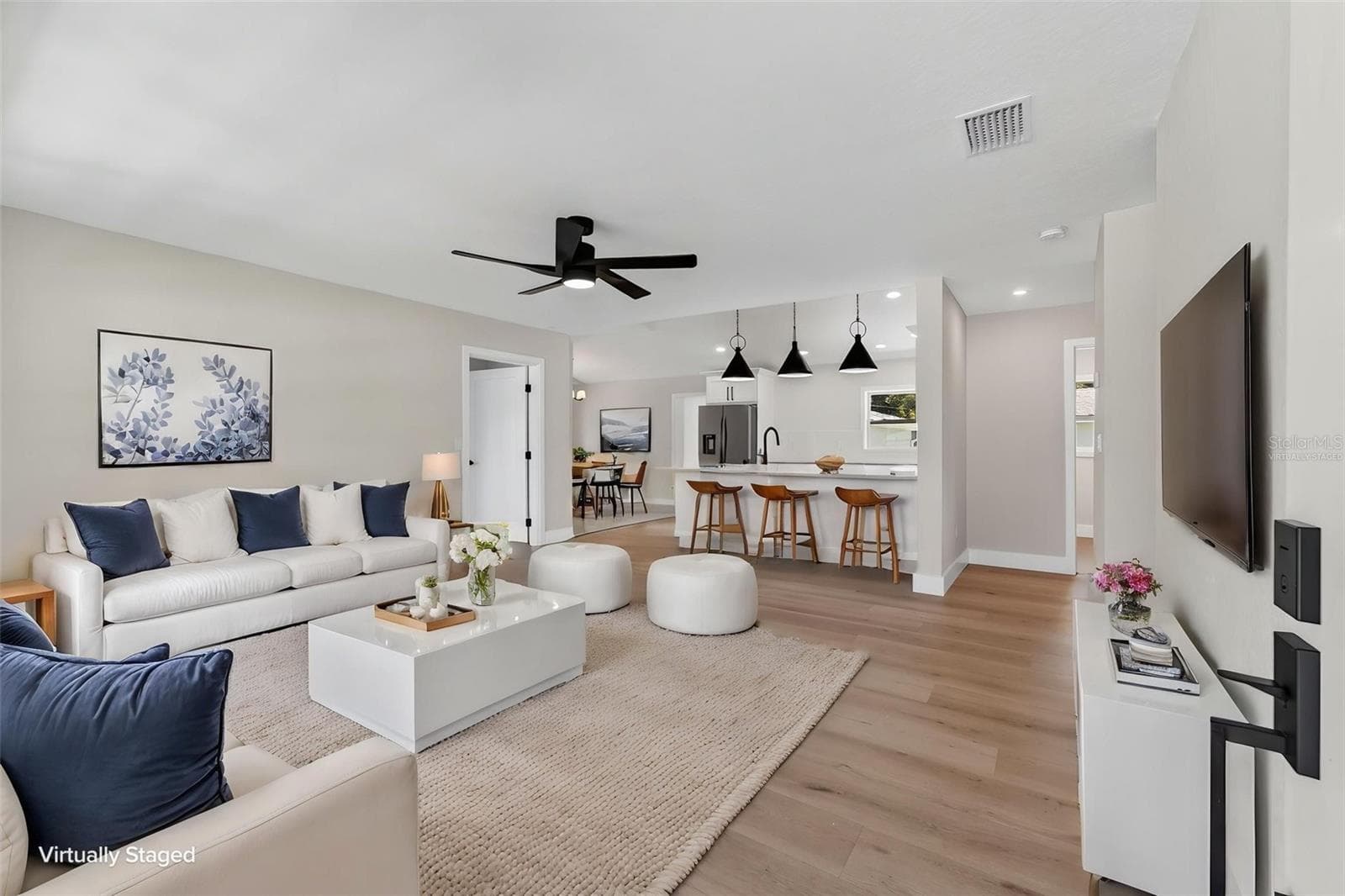 Virtually Staged Living room - 5217 18TH AVE S, GULFPORT