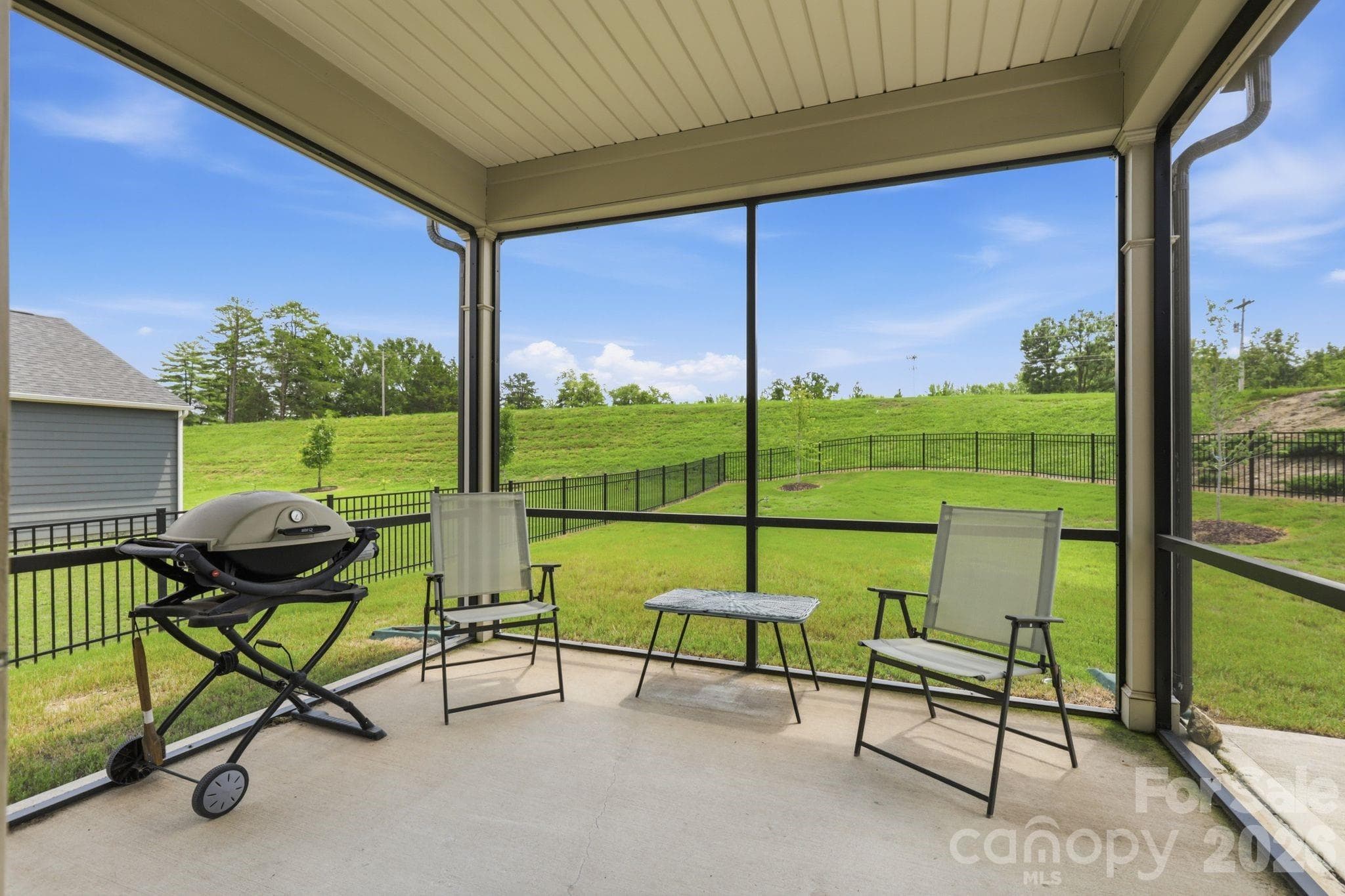 Screened In Porch view of backyard - 13704 Berkley Avenue, Huntersville