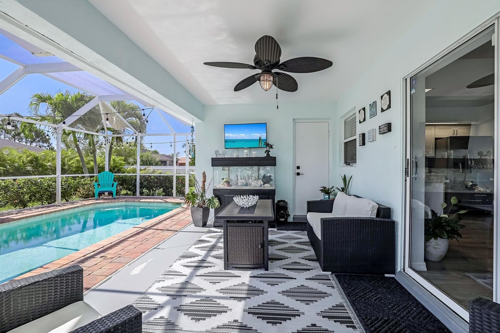 Covered Lanai (recently extended) - 28 SW 21ST AVE, CAPE CORAL