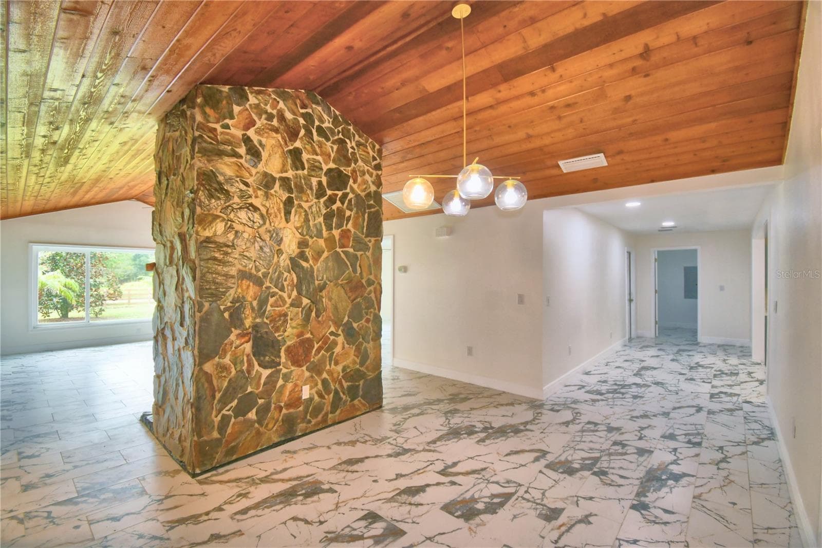 Living Room with fire place - 8704 TOM COSTINE RD, LAKELAND