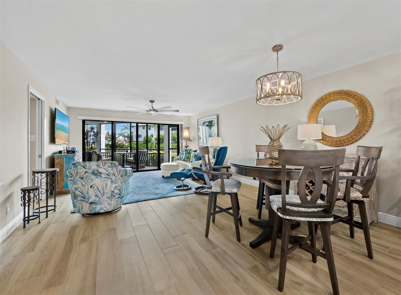 Light bright design; tile floors and floor to ceiling sliders to outdoor living! - 448 GULF OF MEXICO DR #A104, LONGBOAT KEY