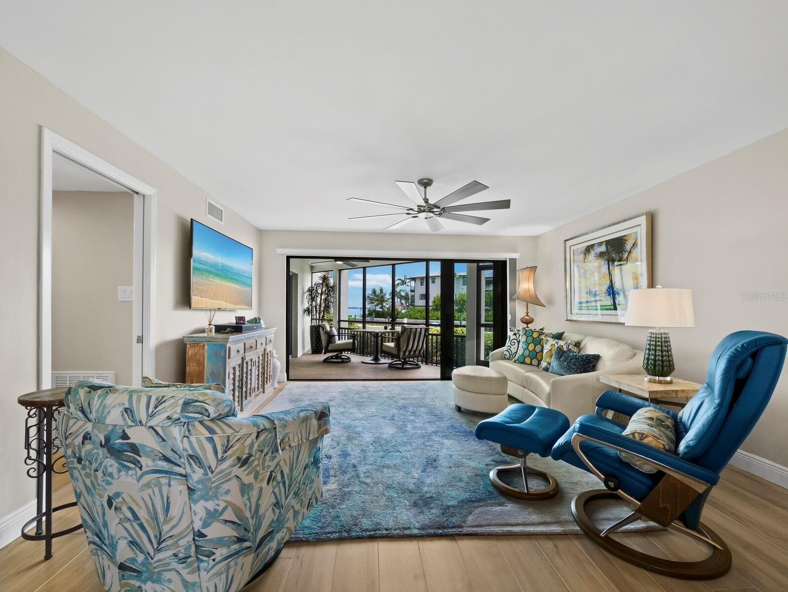 Ahh...steps closer to the bay from the living room! - 448 GULF OF MEXICO DR #A104, LONGBOAT KEY