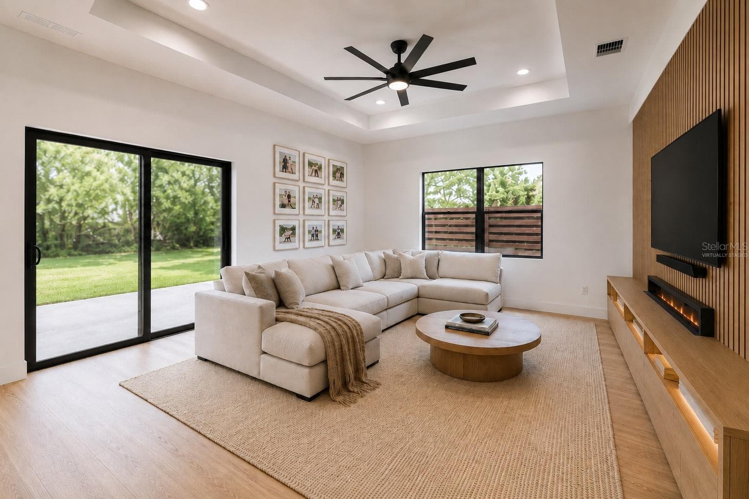 Virtually Staged Family Room - 1274 RONALD ST, NORTH PORT