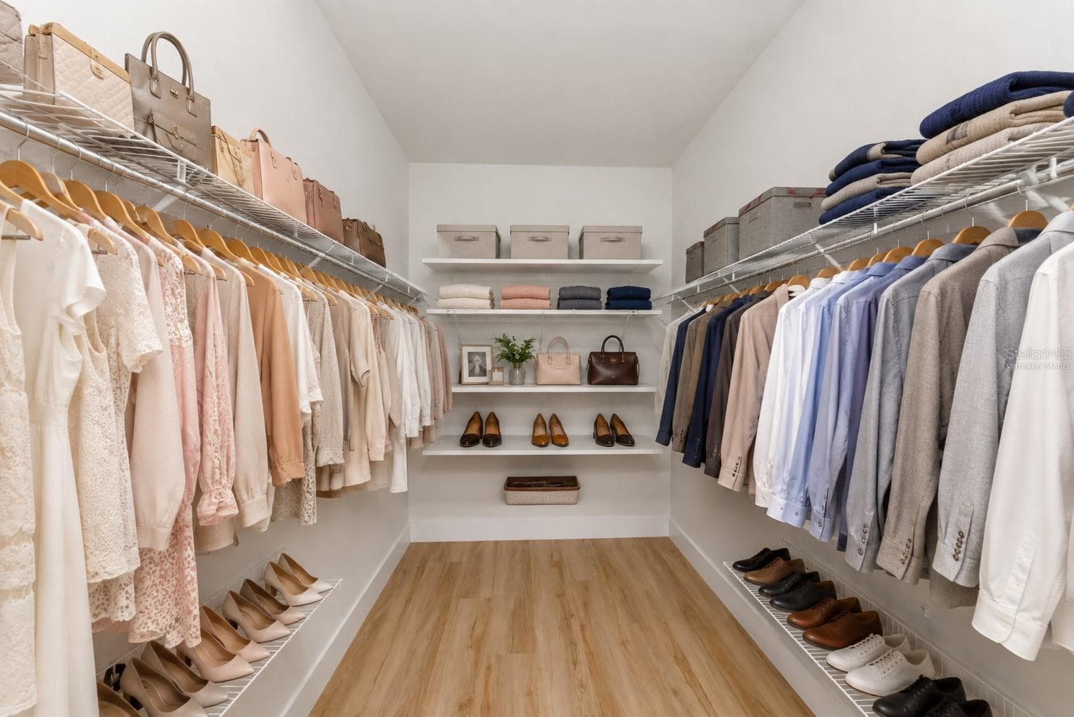 Virtually Staged Primary Bedroom Walk-In Closet - 1274 RONALD ST, NORTH PORT