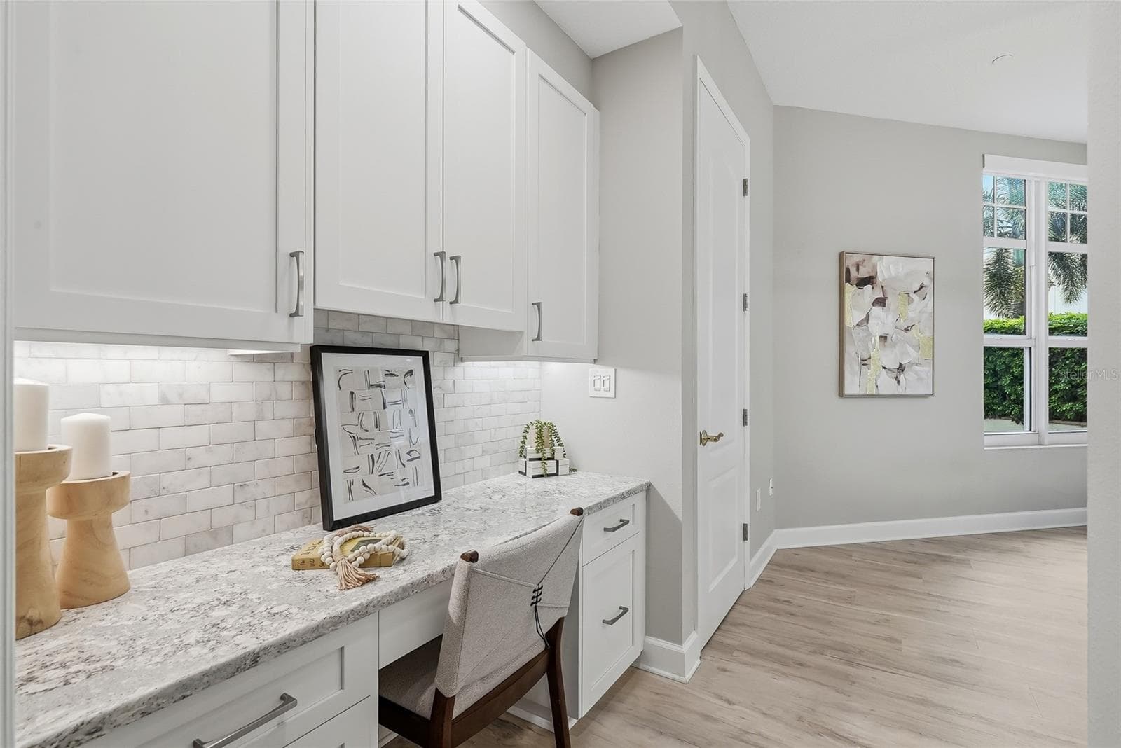 Custom built-in desk with more storage space. - 100 BEACH DR NE #301, ST PETERSBURG