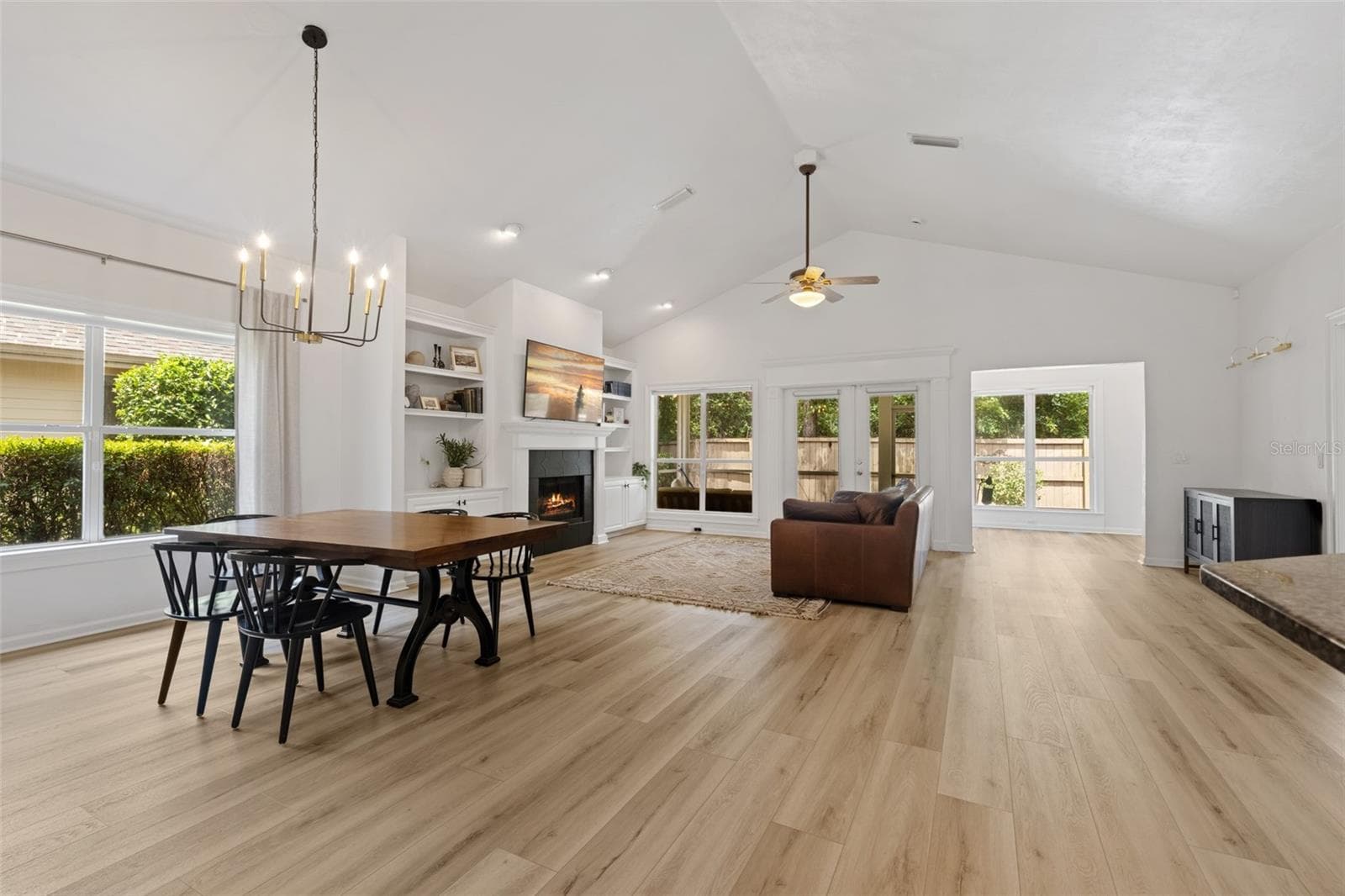 open living room & dining room - 3033 SW 98TH DR, GAINESVILLE