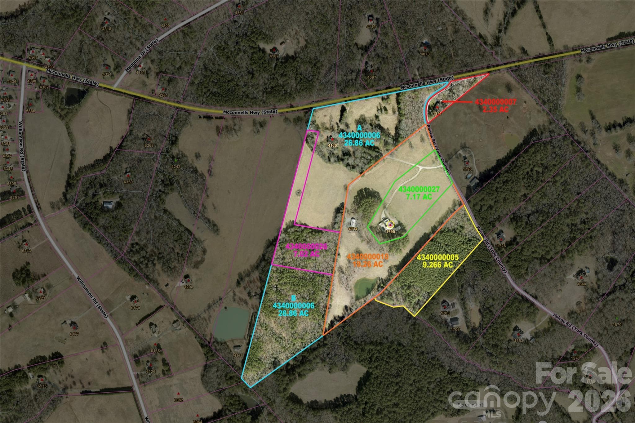 Parcel ID - 4340000005 - #### Faires Road, Rock Hill