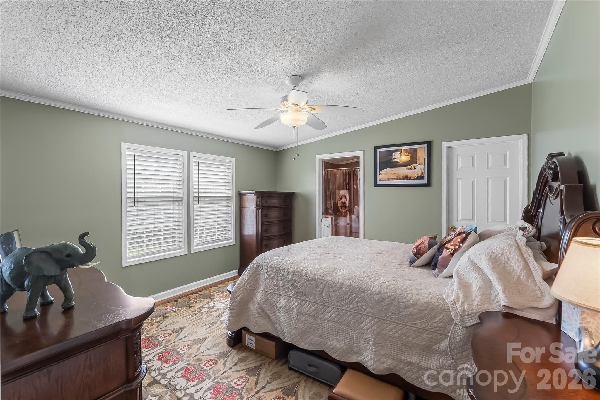 En Suite Primary with walk-in closet - 208 Red Birch Court, Hendersonville