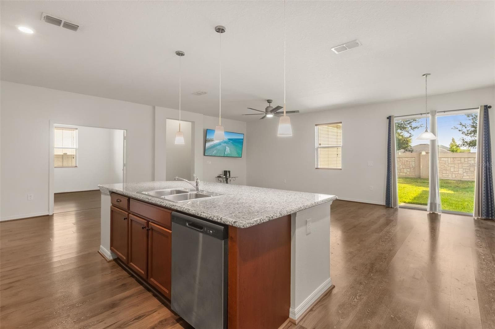 Kitchen, Dining Room, and Living Room - 12025 SUMTER DR, ORLANDO