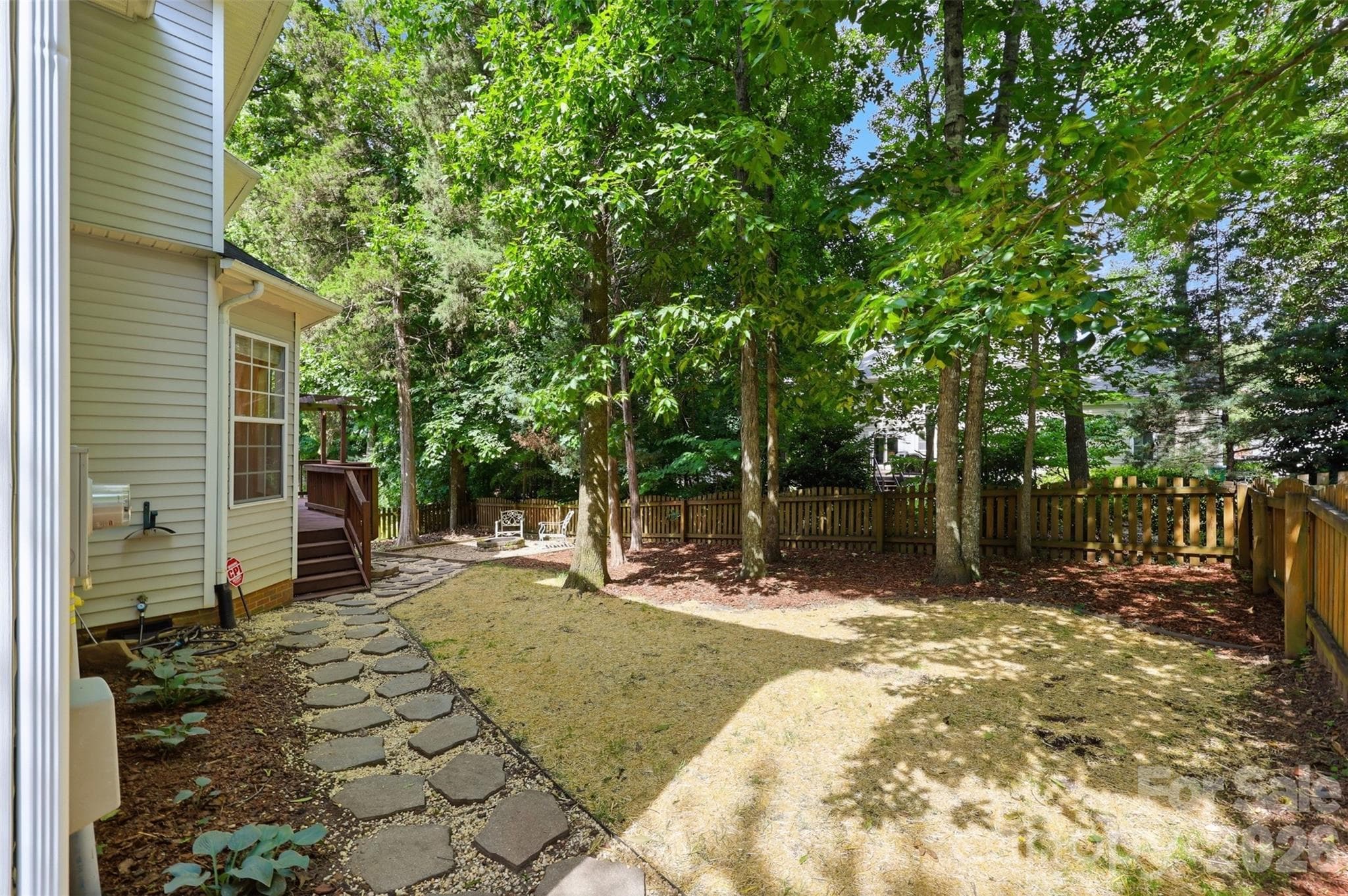 Newly Seeded Backyard - 6832 Charter Hills Road, Charlotte