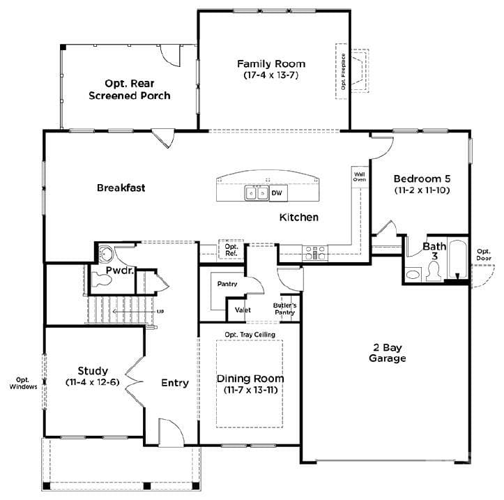 Stonefield Floorplan - First Floor of Home Under Construction for Reference Only. - 3026 Grandiose Drive, Indian Trail