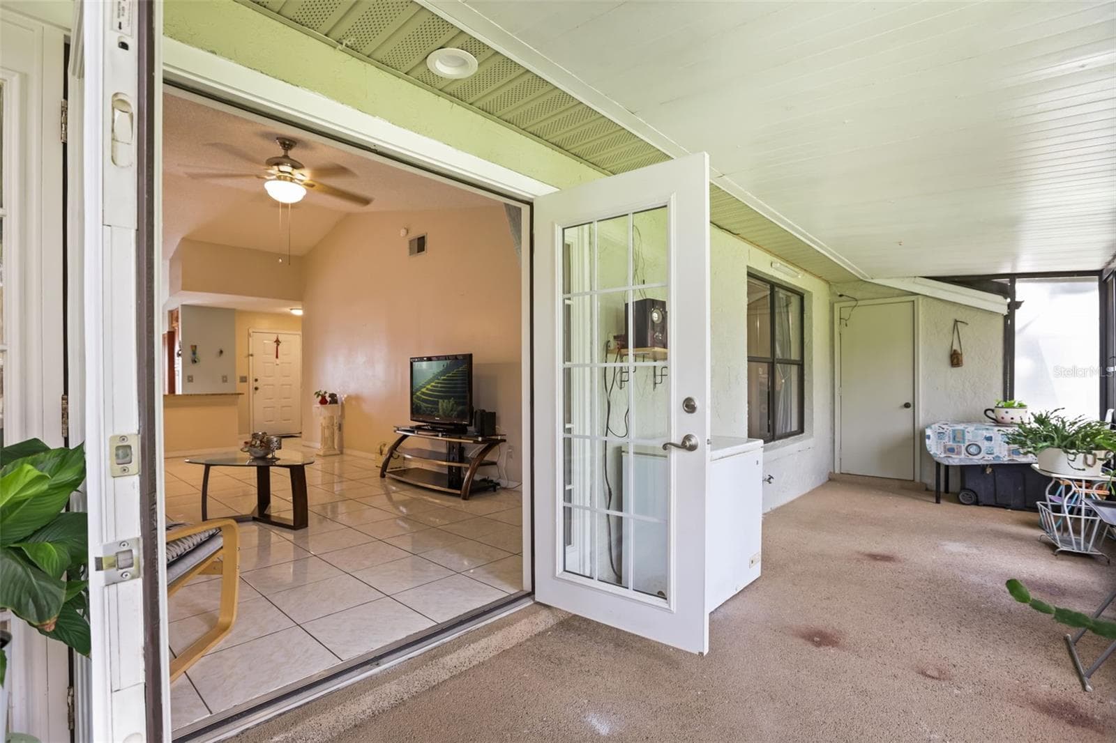 Rear Porch French doors - 49 PINE ISLAND CIR, KISSIMMEE
