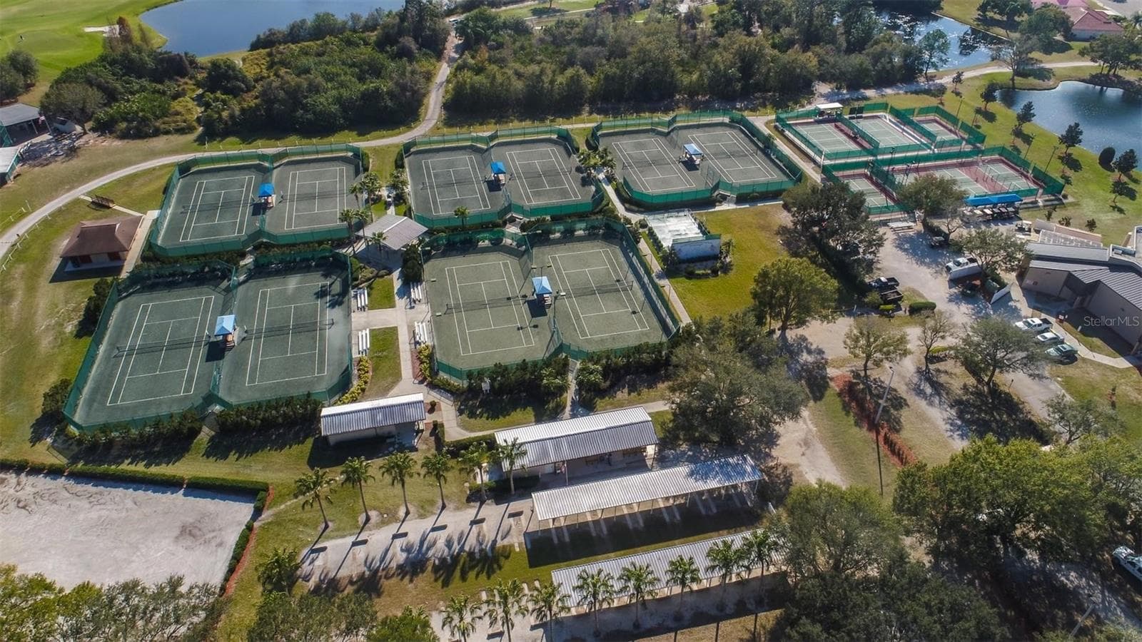 Aerial SCC South Campus Amenities Pickleball & Tennis - 1405 HACIENDA DR, SUN CITY CENTER