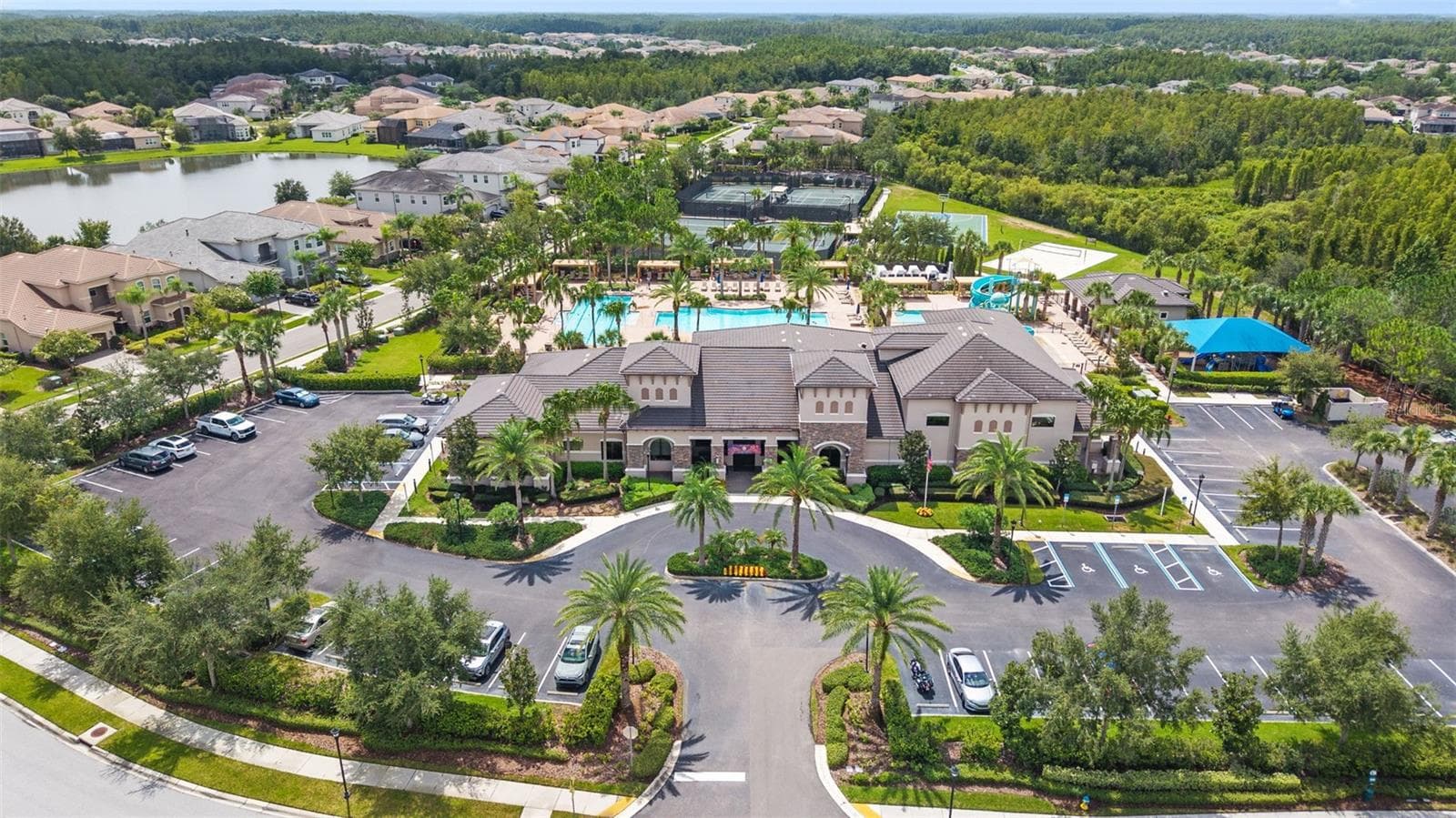 Aerial of the Clubhouse - 30581 IVY FORGE CT, WESLEY CHAPEL