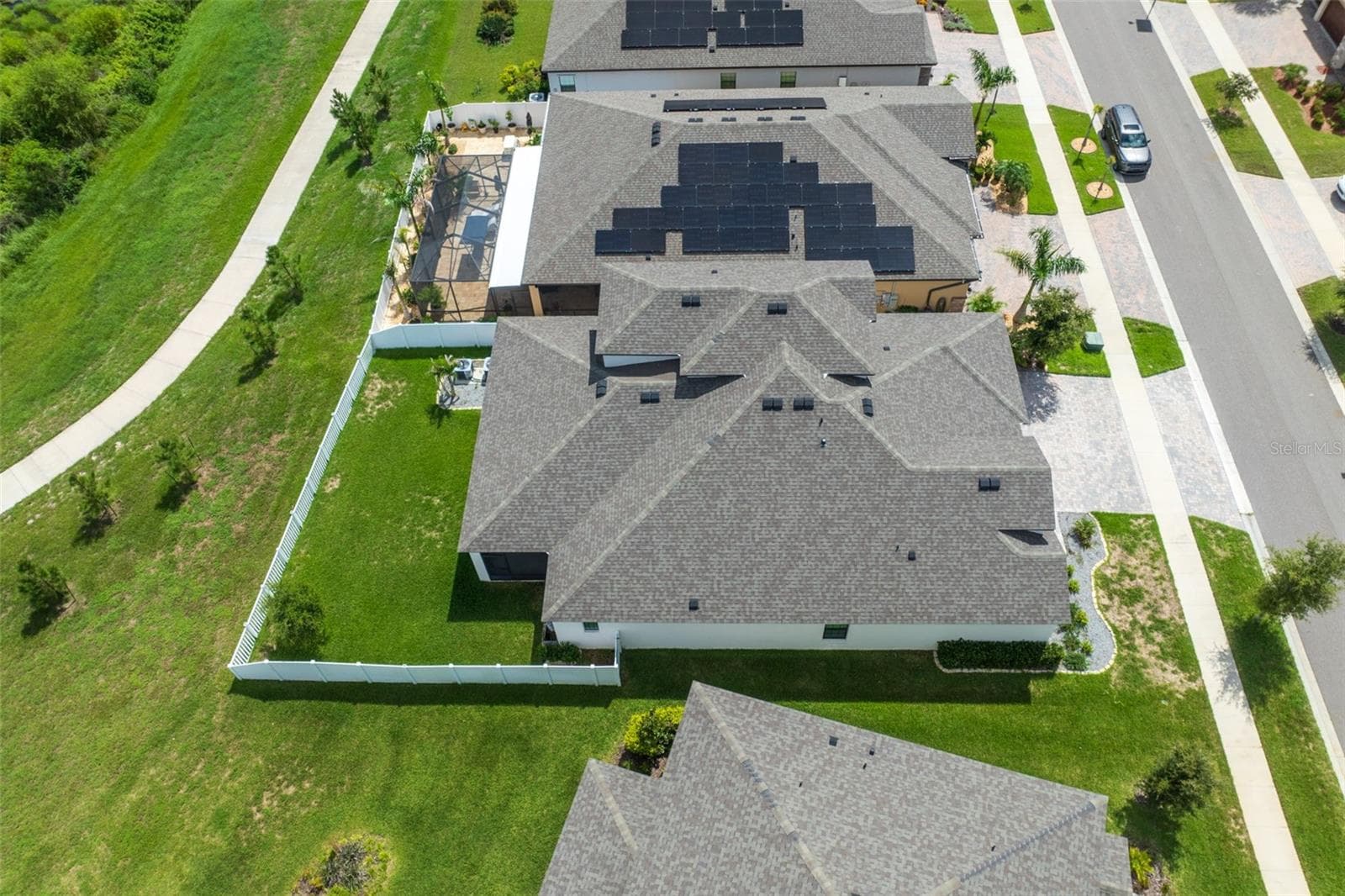 Aerial backyard west view - 12648 BERGSTROM BAY DR, RIVERVIEW