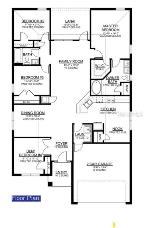 1820 Floor Plan - 410 METZ LANE, POINCIANA
