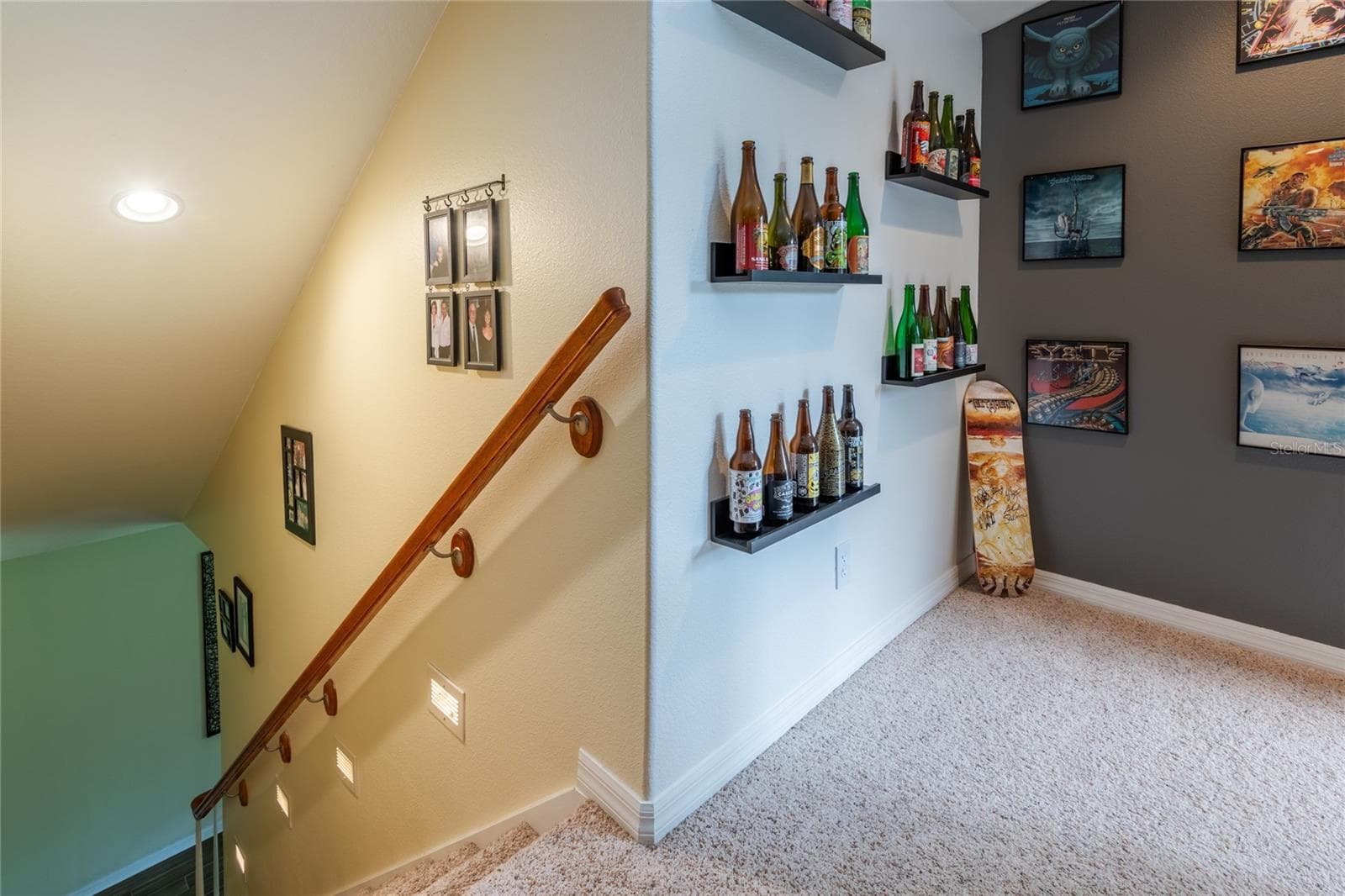 upstairs bonus area but showing stairs going downstairs from the bonus room - 14815 NINEBARK CT, LAND O LAKES