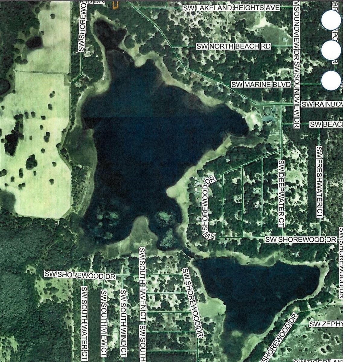 LOT 14 AT THE WEST END OF MARINE BLVD,  TOP LAKE IS BONABLE AND SOUTHER LAKE IS TIGER LAKE, ALL LOTS IN RAINBOW LAKES HAVE ACCESS TO THE LAKES - SW SHOREWOOD DR, DUNNELLON
