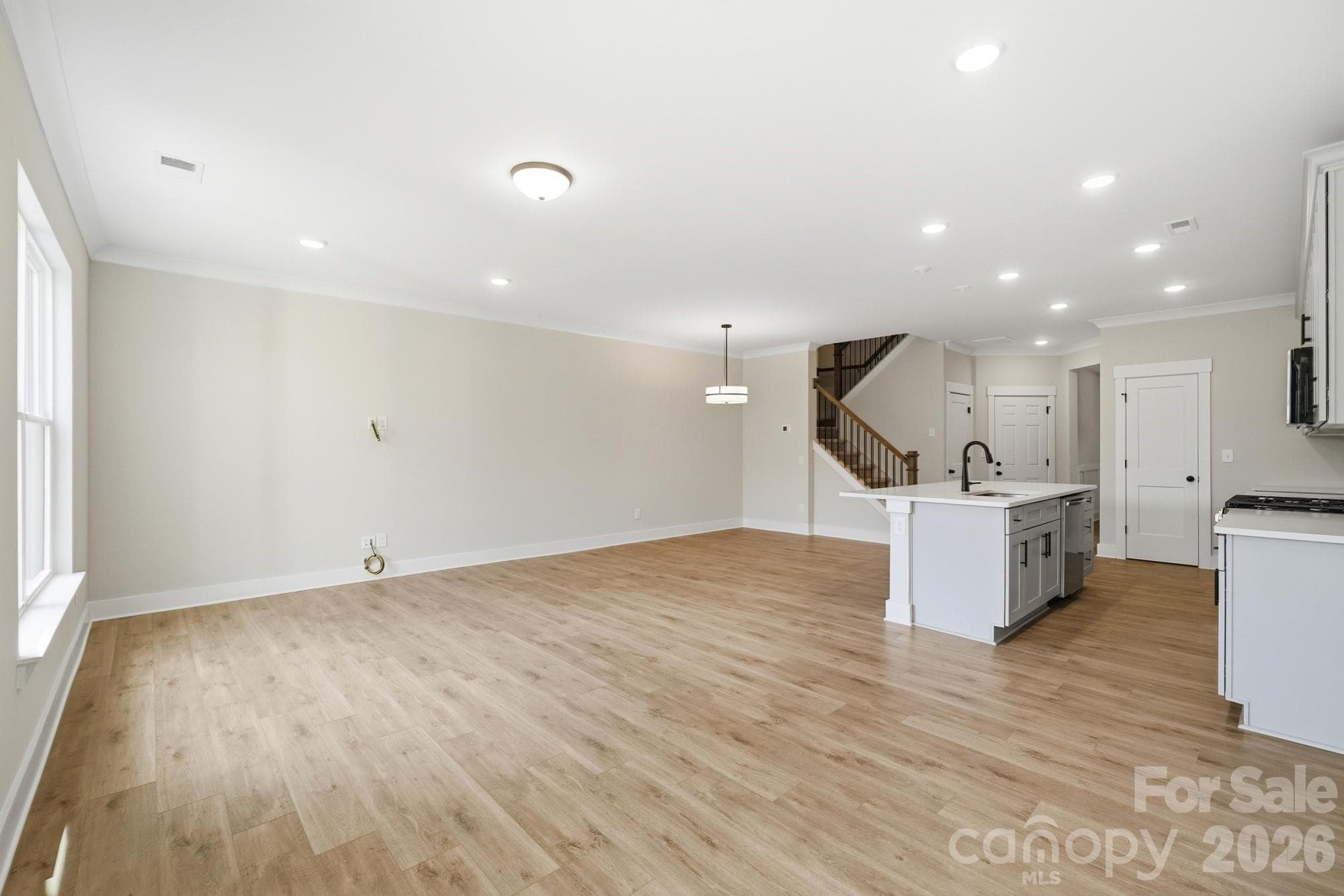 Family Room/Breakfast Area - 454 Blythe Townhome Lane, Waxhaw