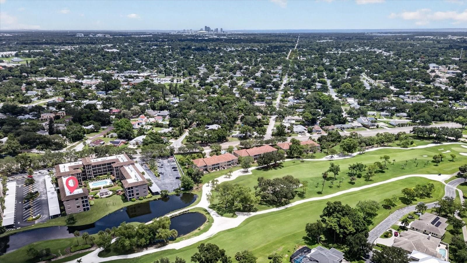 Red Pin Drop Shows Location Of The Condo - 6100 GULFPORT BLVD S #401, GULFPORT