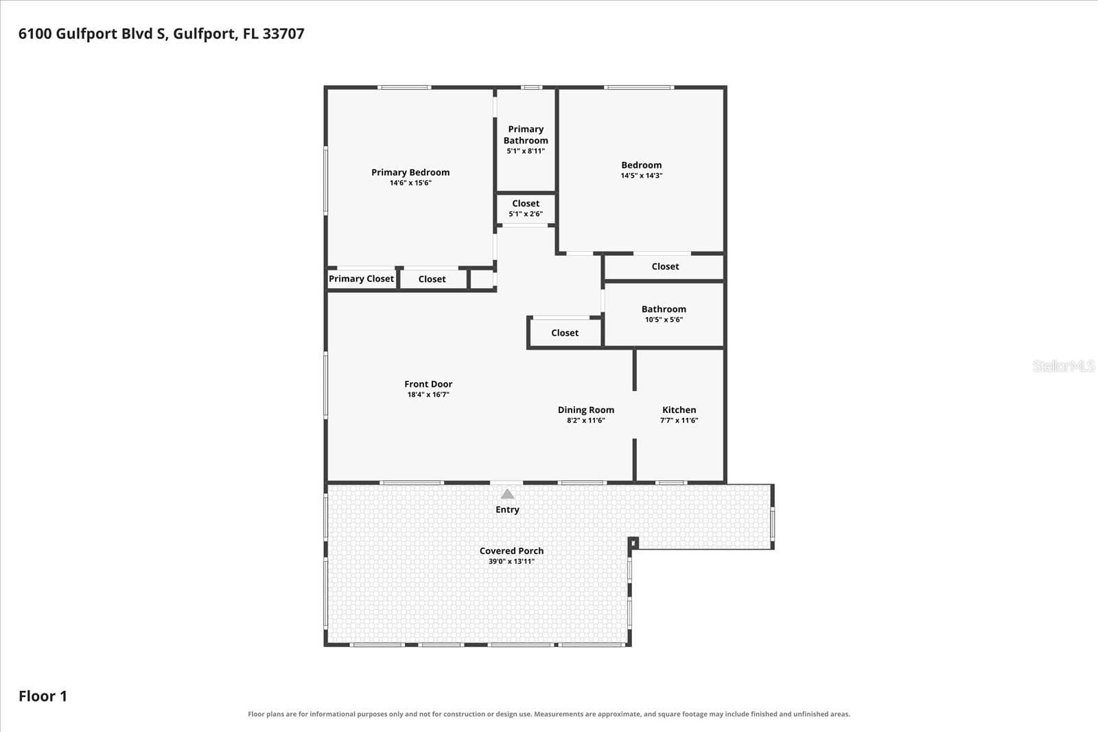 Floor Plan - 6100 GULFPORT BLVD S #401, GULFPORT