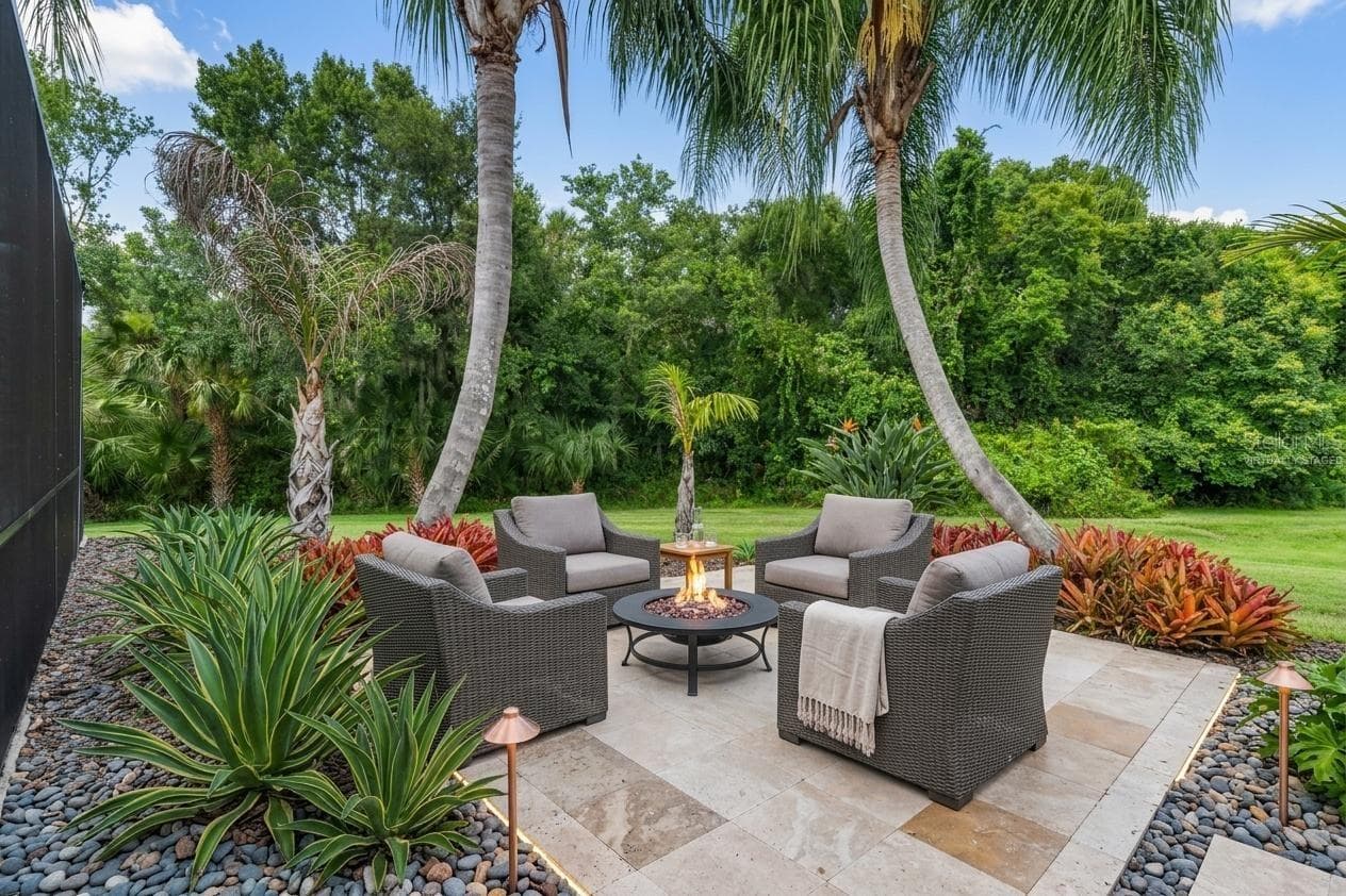 Firepit Area - Virtually Staged - 14205 9TH TER NE, BRADENTON