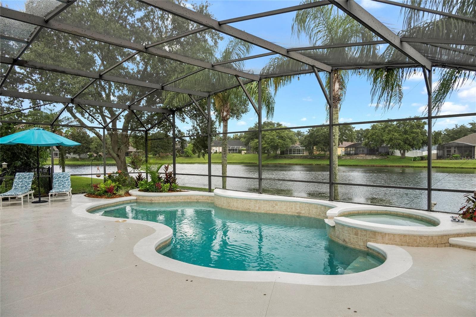 pool with terrific water views and spa - both heated - 2848 ALOMA LAKE RUN, OVIEDO