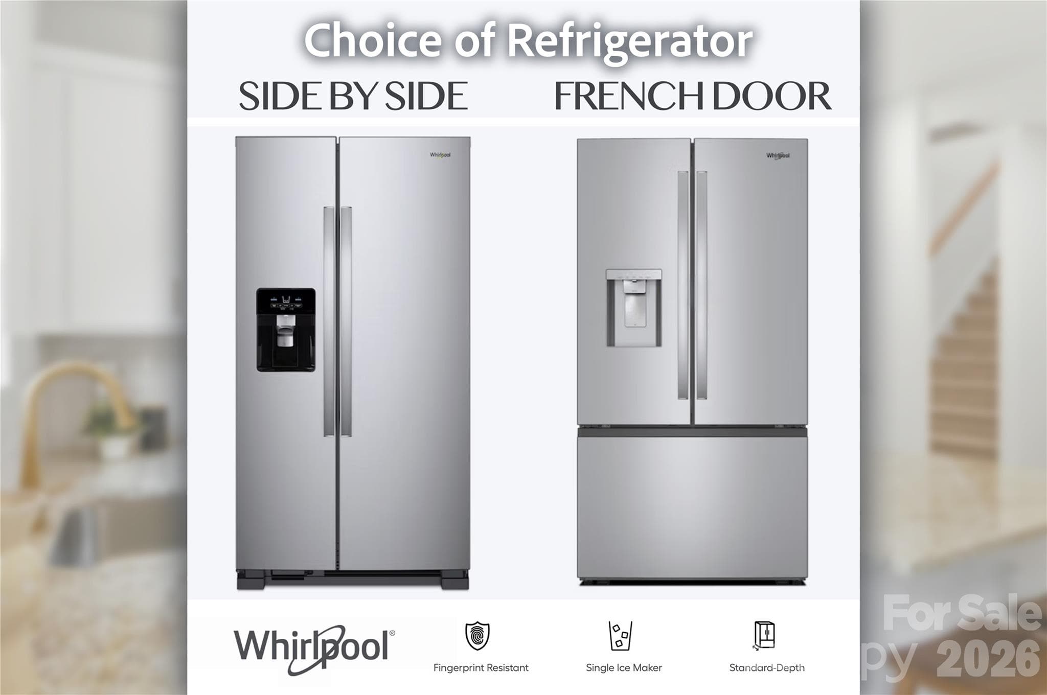 Choice of Whirlpool Refrigerator w/ Purchase (Side-by-side or French Door). - 604 Sharon Drive, Statesville