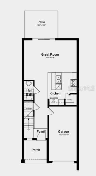 Floor 1 - Additional Highlights Include: GE refrigerator, washer and dryer, extended tile flooring on the main level, and window blinds throughout the whole house - 7121 PINELIT CV, NOKOMIS