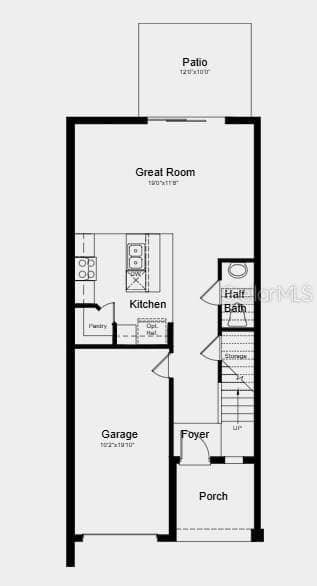 Floor 1 - Additional Highlights Include: GE refrigerator, washer and dryer, extended tile flooring on the main level, and window blinds throughout the whole house - 7125 PINELIT CV, NOKOMIS