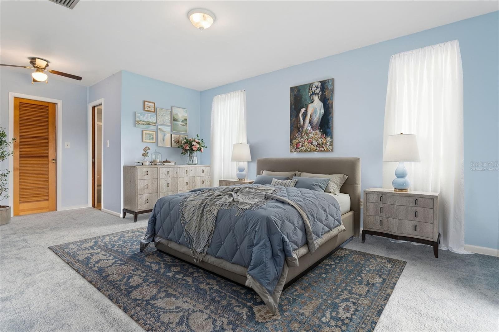 Primary Bedroom virtually staged - 5004 S HESPERIDES ST, TAMPA