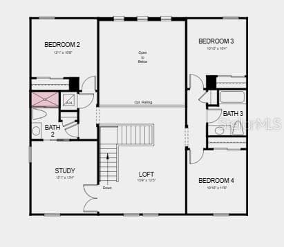 Floor 2 ~ Additional Highlights Include: 8' interior doors, shower in place of tub at bath 2, and stainless steel undermount single bowl kitchen sink - 5770 BINNACLE LN, COCOA