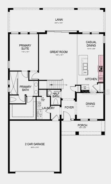 Floor 1 ~ Additional Highlights Include: 8' interior doors, shower in place of tub at bath 2, and stainless steel undermount single bowl kitchen sink - 5770 BINNACLE LN, COCOA
