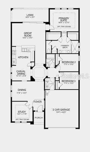 Floor Plan ~ Additional Highlights Include: 8' interior doors and kitchen pendant lighting - 5780 BINNACLE LN, COCOA