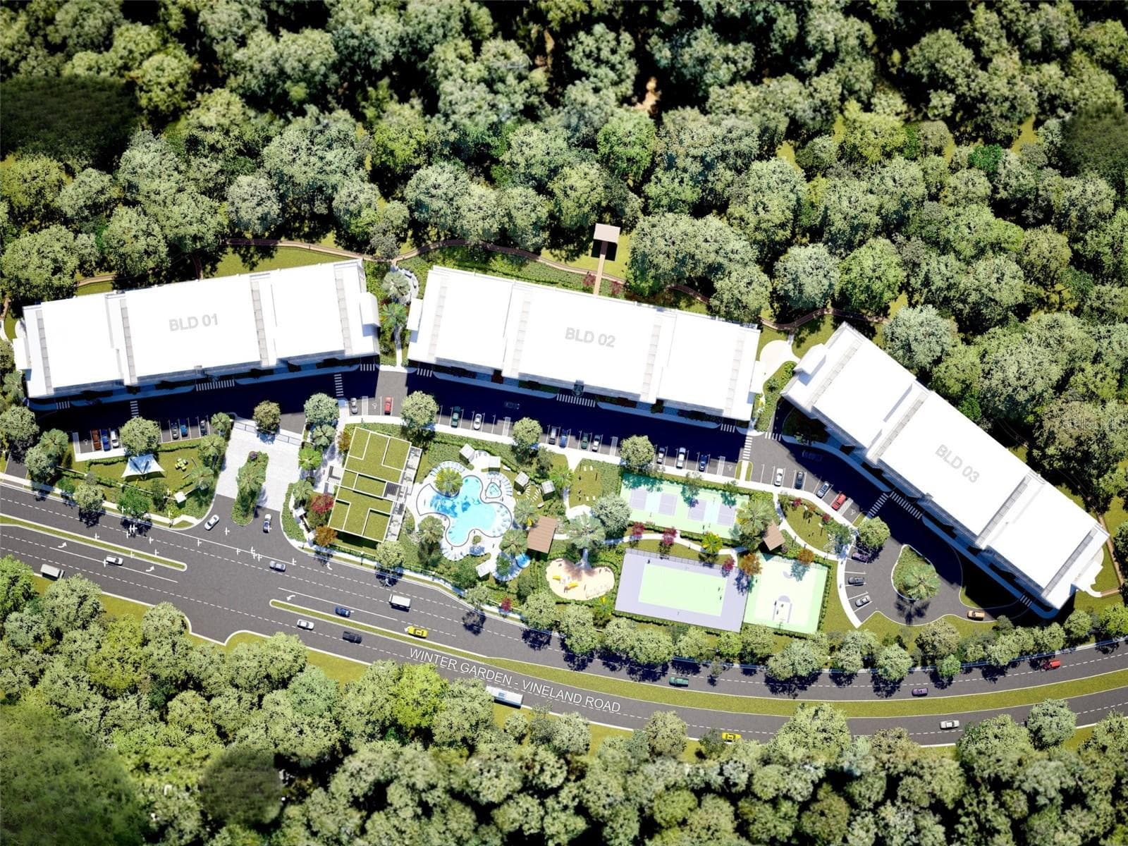 AERIAL VIEW - 10009 CRISBET CT #402B, ORLANDO