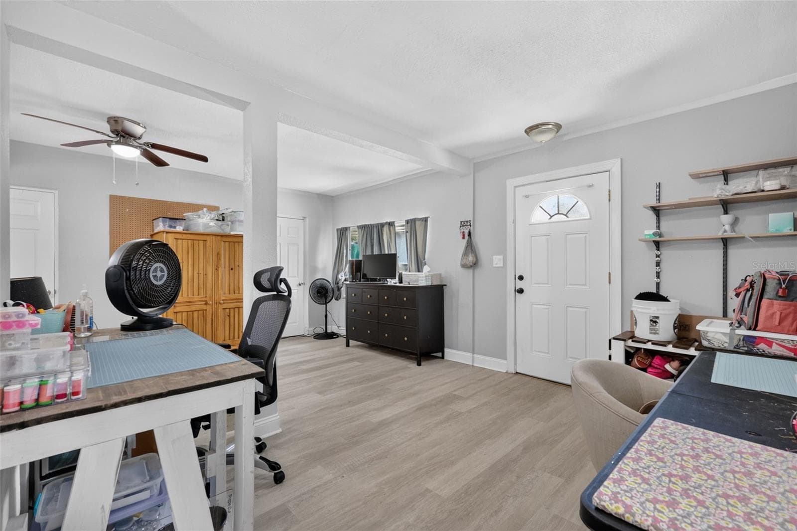 Primary Bedroom currently and designated craft area - 428 RUTH ST, LONGWOOD