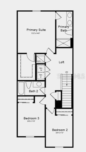 Floor 2 ~ Additional Highlights Include: window blinds throughout the whole house, refrigerator, washer, and dryer. - 10754 ECLIPSE ST, SARASOTA