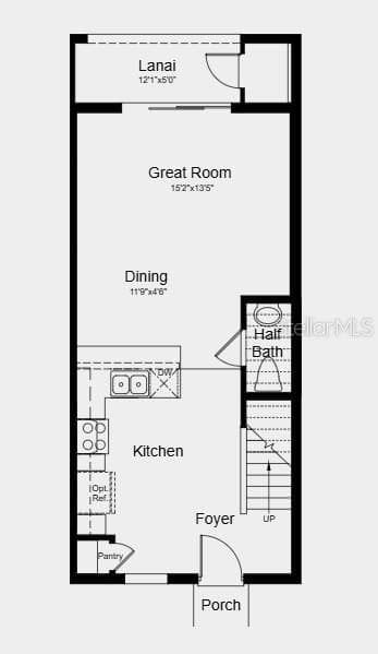 Floor 1 ~ Additional Highlights Include: Refrigerator, washer, and dryer included, and whole-house blinds - 10613 ORBIT TER, SARASOTA