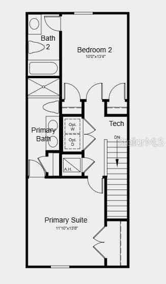 Floor 2 ~ Additional Highlights Include: Refrigerator, washer, and dryer included, and whole-house blinds - 10613 ORBIT TER, SARASOTA