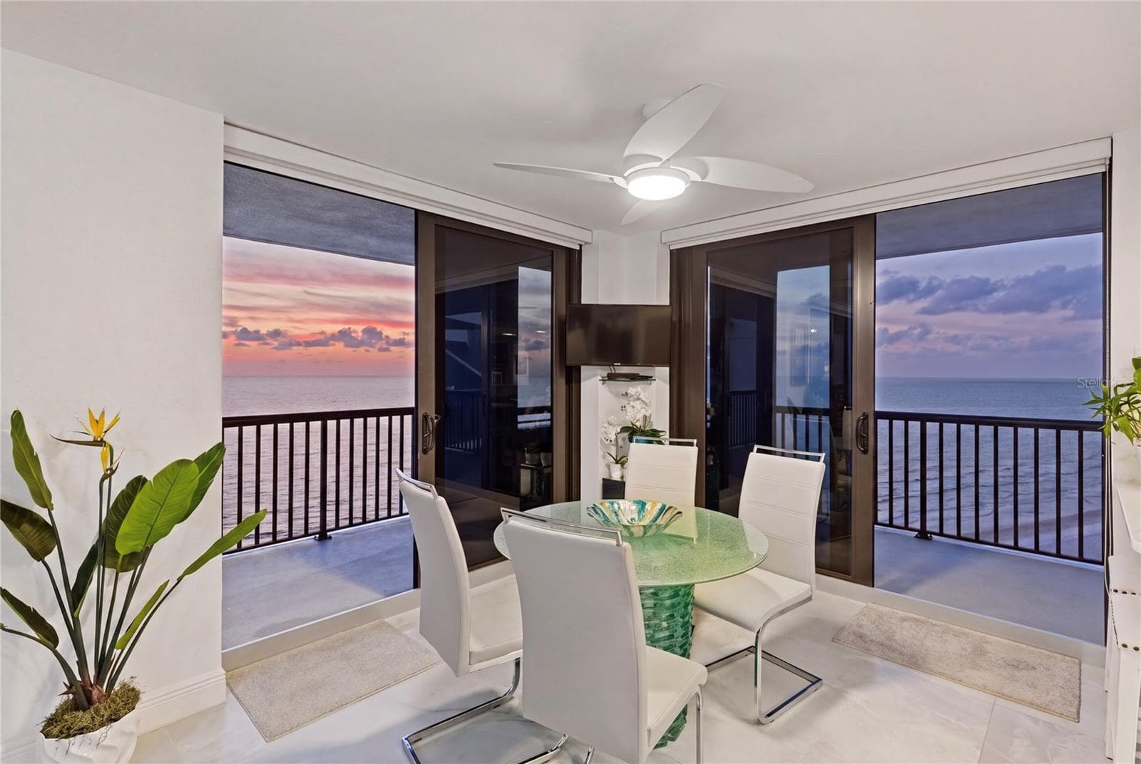 The views are unbeatable! This is the same area at sunset. - 1660 GULF BLVD #PH1, CLEARWATER BEACH