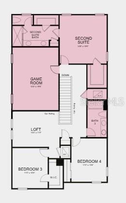 Floor 2 ~ Additional Highlights Include: pocket sliding glass door at gathering great room, gourmet kitchen with 30" built-in cooktop, combination microwave thermal wall oven, 30" designer hood vent, and stainless steel dishwasher, 8 foot interior doors, single pocket door at primary bath, pre plumb for future laundry tub in garage, impact windows whole house, keyless pad for garage door, and kitchen pendant light package - 7012 FOXBORO WAY, NOKOMIS