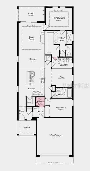 Floor Plan ~ Additional highlights include: whole house impact windows, laundry package, tray ceiling package, and keyless pad for garage door - 26116 ASPARANO AVE, ENGLEWOOD
