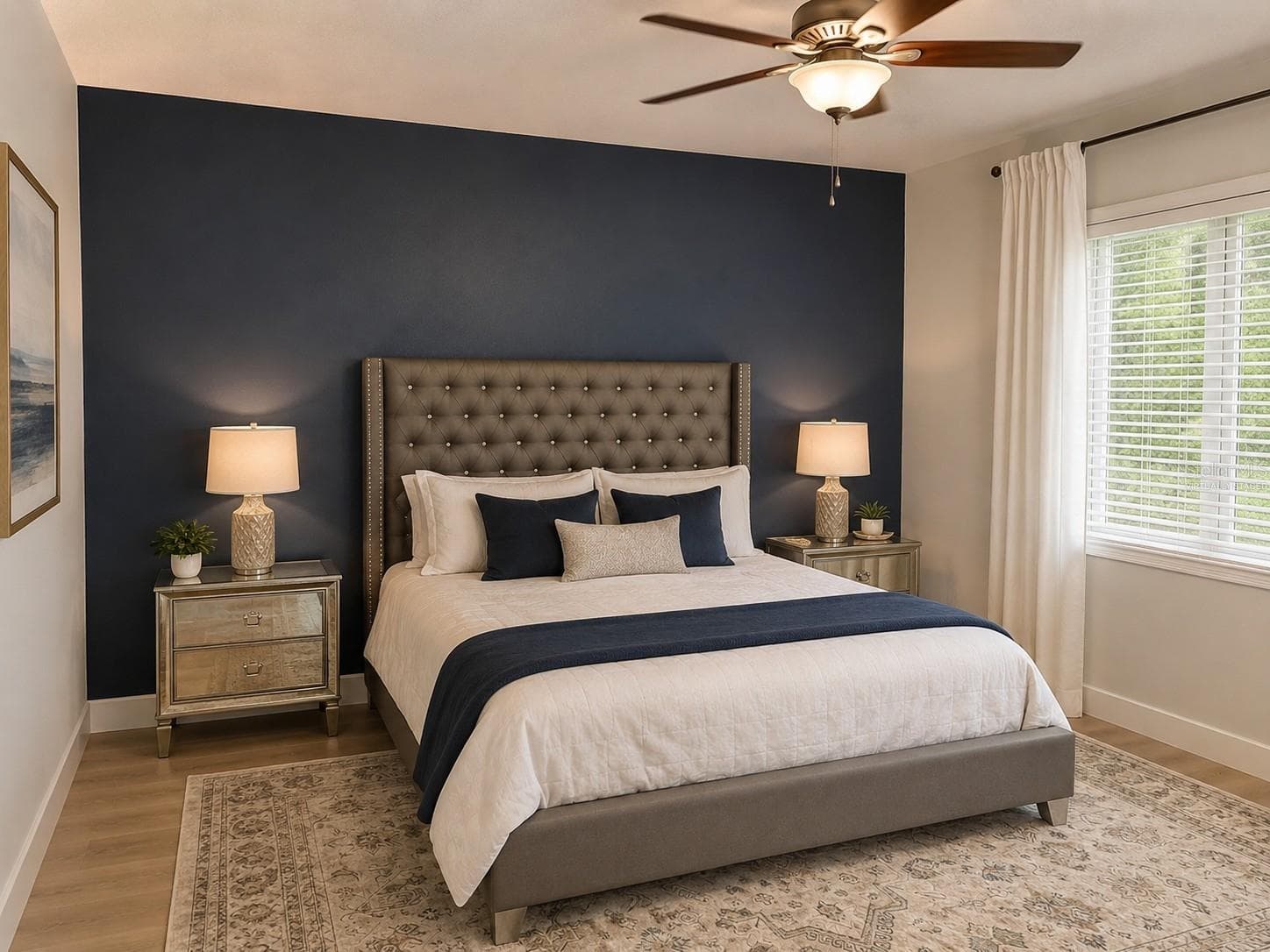 14048 Larkspur Lake Dr - Spacious Master suite with accent wall and abundant natural light. Virtually staged. - 14048 LARKSPUR LAKE DR, WINTER GARDEN