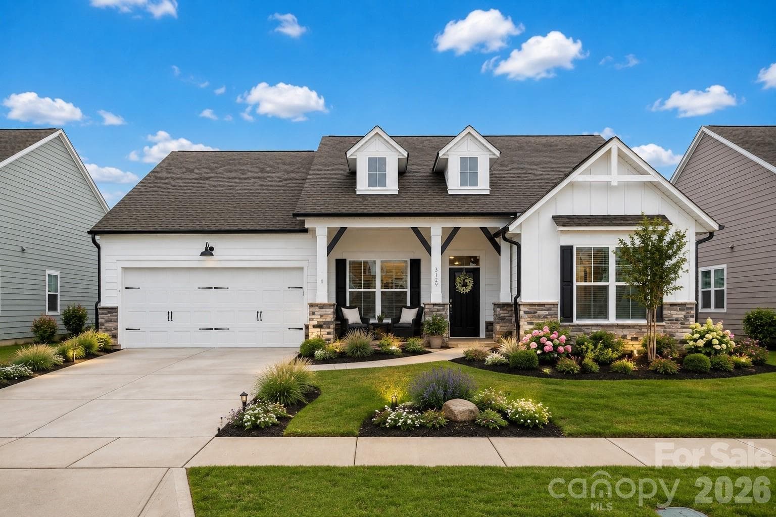Virtually Staged Photo to illustrate Landscaping Possibilities - 3129 Gavin Lane, Harrisburg