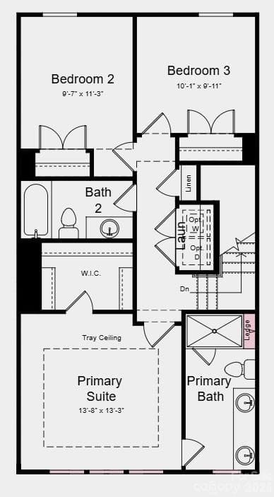 Additional Highlights include: Fireplace at great room, ledge at primary shower and storage at second floor. - 1908 Alexander Village Main Drive, Charlotte