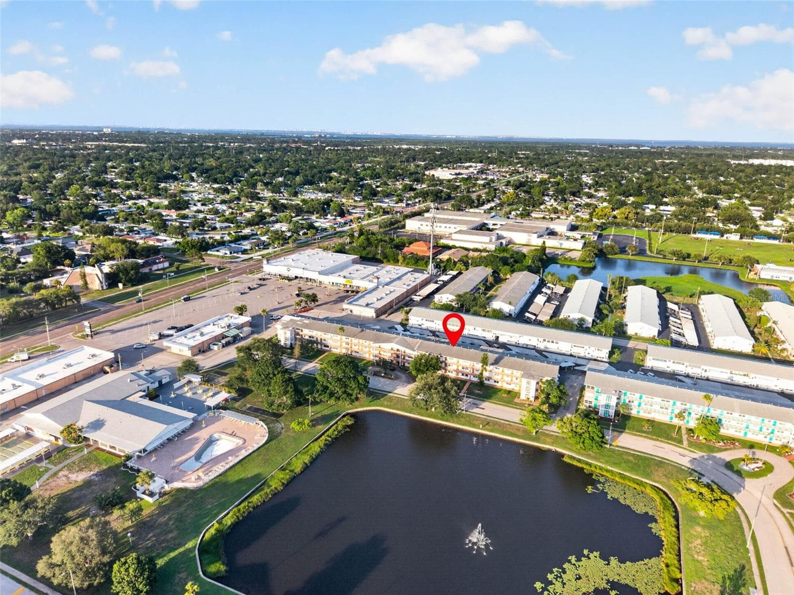Beautiful pond view just outside your door - 6015 19TH ST N #215, ST PETERSBURG
