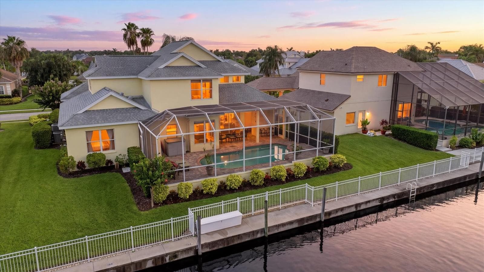 Rear Aerial Dock & Pool - 4747 PINNACLE DR, BRADENTON