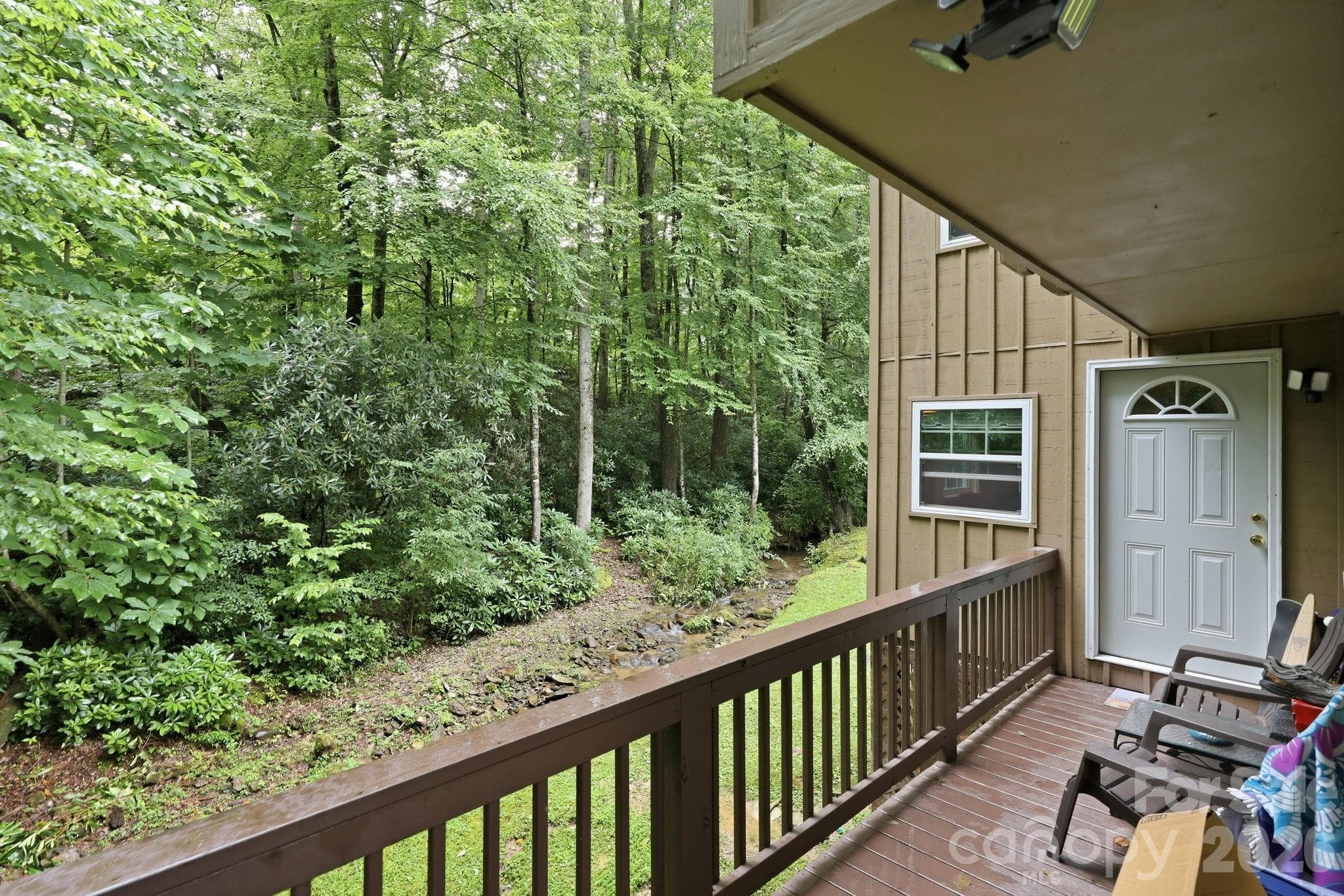 Creek Sounds From the Guest Patio - 313 Walker Road, Waynesville